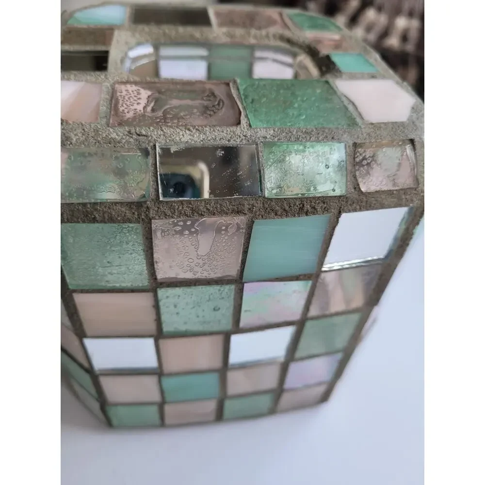 Tissue Box Cover Beach Stain Glass